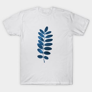 Navy Blue Fern Leaf T-Shirt